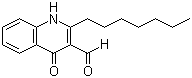 2-Heptyl-1,4-dihydro-4-oxo-3-quinolinecarboxaldehyde molecular structure (CAS 402718-53-0)