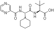 structure of CAS# 402958-96-7, (2S)-2-Cyclohexyl-N-(2-pyrazinylcarbonyl)glycyl-3-methyl-L-valine