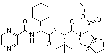 (1S,3aR,6aS)-(2S)-2-环己基-N-(吡嗪基羰基)甘氨酰-3-甲基-L-缬氨酰八氢环戊二烯并[c]吡咯-1-羧酸乙酯分子结构 (CAS 402958-97-8)