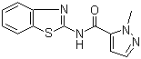 N-2-苯并噻唑基-1-甲基-1H-吡唑-5-甲酰胺分子结构 (CAS 404904-30-9)