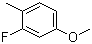 3-氟-4-甲基苯甲醚分子结构 (CAS 405-06-1)
