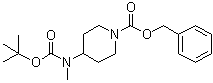 4-[(tert-Butoxycarbonyl)(methyl)amino]piperidine-1-carboxylic acid benzyl ester molecular structure (CAS 405057-76-3)