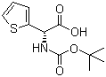 结构式 CAS# 40512-56-9, Boc-(S)-2-噻吩基甘氨酸; (alphaS)-alpha-[[叔丁氧羰基]氨基]噻吩-2-乙酸