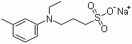 N-乙基-N-(3-磺丙基)-3-甲基苯胺钠盐分子结构 (CAS 40567-80-4)