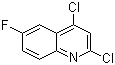 2,4-二氯-6-氟喹啉分子结构 (CAS 406204-74-8)