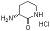 结构式 CAS# 406216-02-2, (3R)-3-氨基-2-哌啶酮盐酸盐