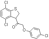 2-(4-氯苯氧基)-1-(4,7-二氯-2,3-二氢苯并[b]噻吩-3-基)乙酮分子结构 (CAS 40645-25-8)