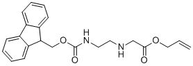 Allyl 2-((2-((((9H-fluoren-9-yl)methoxy)carbonyl)amino)ethyl)amino)acetate molecular structure (CAS 406683-69-0)