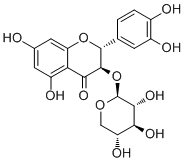 Taxifolin 3-O-beta-D-xylopyranoside molecular structure (CAS 40672-47-7)