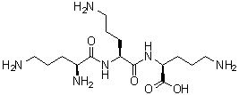 structure of CAS# 40681-82-1, L-Ornithyl-L-ornithyl-L-ornithine;Tri-L-ornithine; Triornithine