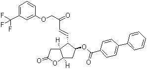 (3aR,4R,5R,6aS)-六氢-2-氧代-4-[(1E)-3-氧代-4-[3-(三氟甲基)苯氧基]-1-丁烯-1-基]-2H-环戊并[b]呋喃-5-基 rel-[1,1'-联苯]-4-甲酸酯分子结构 (CAS 40695-33-8)