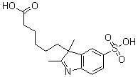 2,3-Dimethyl-5-sulfo-3H-indole-3-hexanoic acid molecular structure (CAS 407627-51-4)