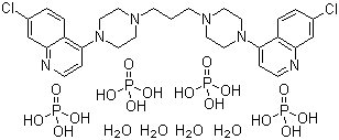 磷酸哌喹分子结构 (CAS 4085-31-8)