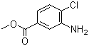 3-氨基-4-氯苯甲酸甲酯分子结构 (CAS 40872-87-5)