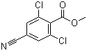 2,6-二氯-4-氰基苯甲酸甲酯分子结构 (CAS 409127-32-8)
