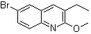 6-Bromo-3-ethyl-2-methoxyquinoline molecular structure (CAS 409346-71-0)