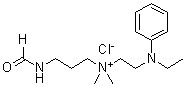 N-[2-(乙基苯基氨基)乙基]-3-(甲酰氨基)-N,N-二甲基-1-丙基氯化铵分子结构 (CAS 40948-38-7)