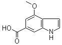 4-甲氧基-1H-吲哚-6-羧酸分子结构 (CAS 40990-53-2)