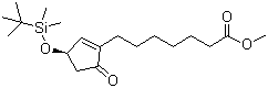Methyl (R)-(+)-3-(tert-butyldimethylsilyloxy)-5-oxo-1-cyclopentene-1-heptanoate molecular structure (CAS 41138-69-6)