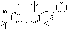 苯基次磷酸 4-[[3,5-二(叔丁基)-4-羟基苯基]甲基]-2,6-二(叔丁基)苯基酯分子结构 (CAS 41365-57-5)