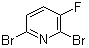 2,6-Dibromo-3-fluoropyridine molecular structure (CAS 41404-59-5)