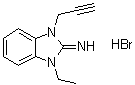 1-Ethyl-1,3-dihydro-3-(2-propynyl)-2H-benzimidazol-2-imine monohydrobromide molecular structure (CAS 41472-78-0)