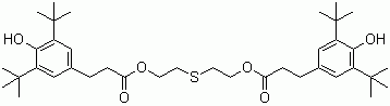3,5-Bis(1,1-dimethylethyl)-4-hydroxybenzenepropanoic acid thiodi-2,1-ethanediyl ester molecular structure (CAS 41484-35-9)