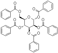 1,2,3,4,6-五-O-苯甲酰基-alpha-D-吡喃甘露糖分子结构 (CAS 41569-33-9)