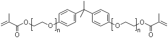 Bisphenol A ethoxylate dimethacrylate molecular structure (CAS 41637-38-1)