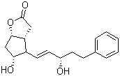 (+)-(3aR,4R,5r,6aS)-Hexahydro-5-hydroxy-4-[(1E,3R)-3-hydroxy-5-phenyl-1-pentenyl]-2H-cyclopenta[b]furan-2-one molecular structure (CAS 41639-74-1)