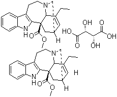 Catharanthine hemitartrate molecular structure (CAS 4168-17-6)