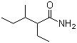 结构式 CAS# 4171-13-5, 戊诺酰胺; 2-乙基-3-甲基戊酰胺