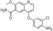 4-(4-Amino-3-chlorophenoxy)-7-methoxy-6-quinolinecarboxamide molecular structure (CAS 417722-93-1)