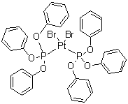 (SP-4-2)-Dibromobis(triphenyl phosphite)platinum molecular structure (CAS 41871-81-2)