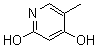 2,4-Dihydroxy-5-methylpyridine molecular structure (CAS 41935-71-1)