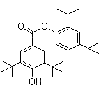 2,4-Di-tert-butylphenyl 3,5-di-tert-butyl-4-hydroxybenzoate molecular structure (CAS 4221-80-1)