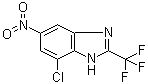 7-氯-5-硝基-2-(三氟甲基)-1H-苯并咪唑分子结构 (CAS 4228-91-5)