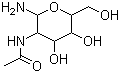 2-乙酰氨基-1-氨基-1,2-二脱氧-beta-D-吡喃葡萄糖分子结构 (CAS 4229-38-3)