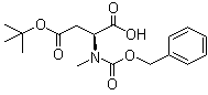 N-甲基-N-[苄氧羰基]-L-天冬氨酸 4-叔丁酯分子结构 (CAS 42417-70-9)