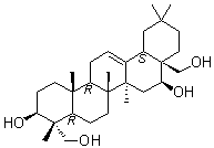 (3beta,4alpha,16beta)-齐墩果-12-烯-3,16,23,28-四醇分子结构 (CAS 42483-24-9)