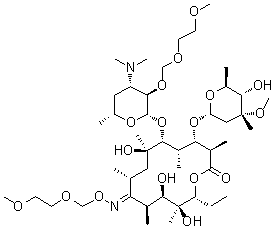 (9E)-2'-O-[(2-Methoxyethoxy)methyl]erythromycin 9-[O-[(2-methoxyethoxy)methyl]oxime] molecular structure (CAS 425365-66-8)