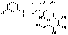 structure of CAS# 425427-87-8, 6-Chloro-3-indolyl beta-D-cellobioside