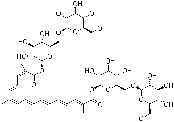 structure of CAS# 42553-65-1, Crocin;Crocetin digentibiose ester