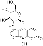 8-Hydroxy-5-O-beta-D-glucopyranosylpsoralen molecular structure (CAS 425680-98-4)