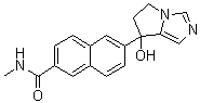 6-[7-Hydroxy-6,7-dihydro-5H-pyrrolo[1,2-c]imidazol-7-yl]-N-methyl-2-naphthalenecarboxamide molecular structure (CAS 426219-18-3)