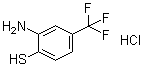 结构式 CAS# 4274-38-8, 2-氨基-4-(三氟甲基)苯硫酚盐酸盐
