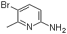 structure of CAS# 42753-71-9, 2-Amino-5-bromo-6-methylpyridine;6-Amino-3-bromo-2-methylpyridine; 5-Bromo-6-methylpyridin-2-amine