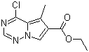 Ethyl 4-chloro-5-methylpyrrolo[1,2-f][1,2,4]triazine-6-carboxylate molecular structure (CAS 427878-41-9)