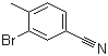 3-溴-4-甲基苯甲腈分子结构 (CAS 42872-74-2)
