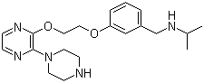 2-(1-Piperazinyl)-3-[2-[3-[(isopropylamino)methyl]phenoxy]ethoxy]pyrazine molecular structure (CAS 428816-13-1)